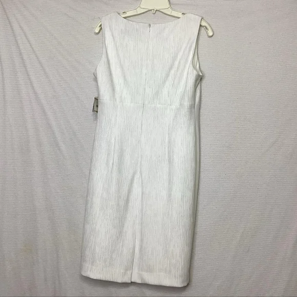 Kasper Women's Stretch Crepe Sleeveless Sheeth Neck Dress - Picture 2 of 5